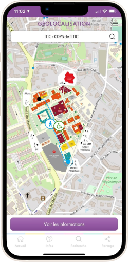 Carte de l’application MAP Université Paul-Valéry